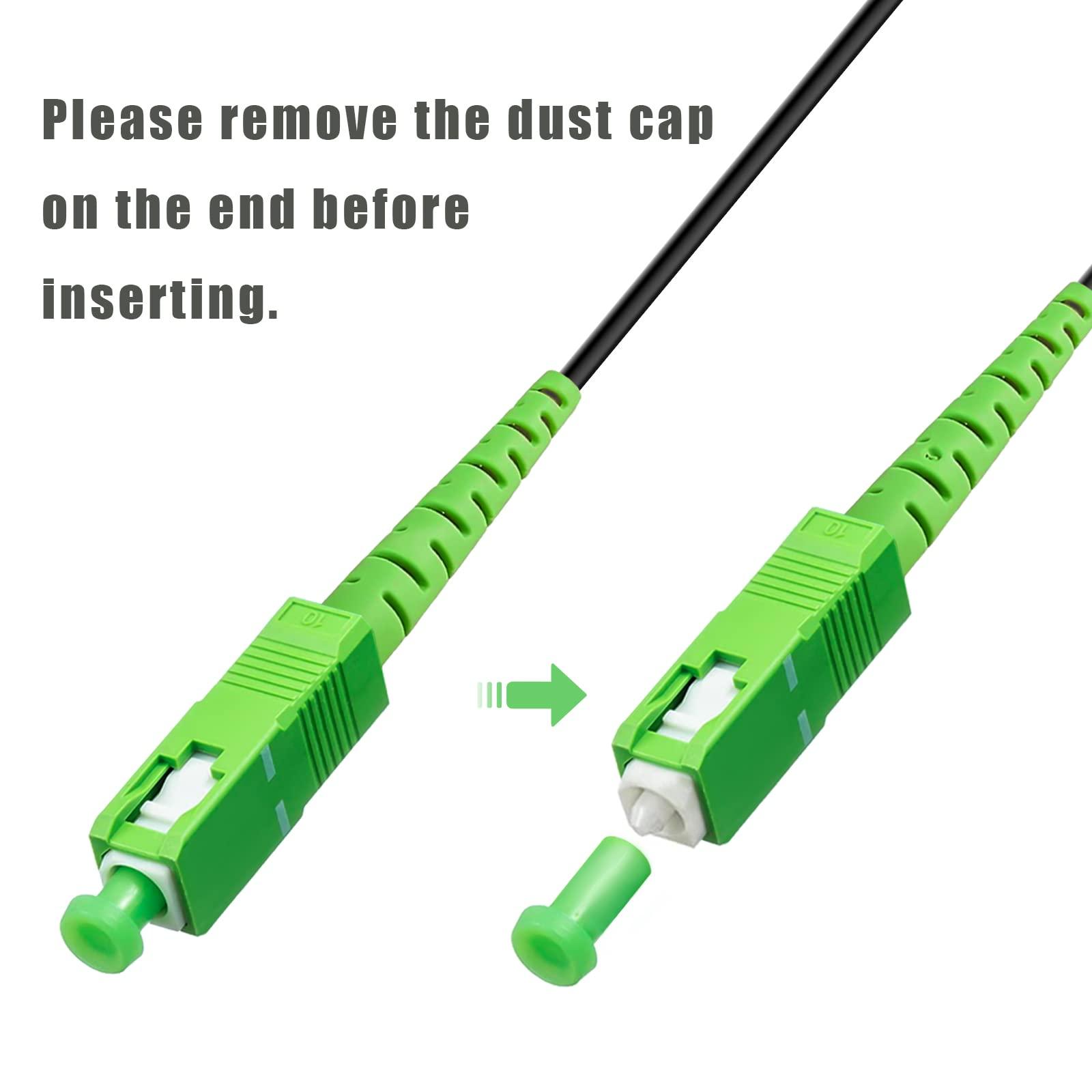 Bangun 300 Meters Low Friction Outdoor Armored SC/APC to SC/APC Fiber Optic Internet Cable, Single Mode Patch Cable, Fiber Optic Jumper Optical Patch Cord, SIMPLEX, 9/125um, OS1/OS2 Compatible, LSZH Black