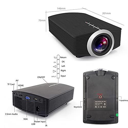 FDINUDIGUHTTYYYY YG500/YG510 Mini Projector Support 1080P 1800Lumen Portable LCD LED Projector Home Cinema USB Beamer Bass Speaker ( Size : YG510 ) ( )