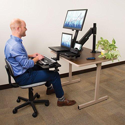 Tripp Lite Tripp Lite Sit Stand Desktop Workstation, Adjustable Standing Desk with Clamp