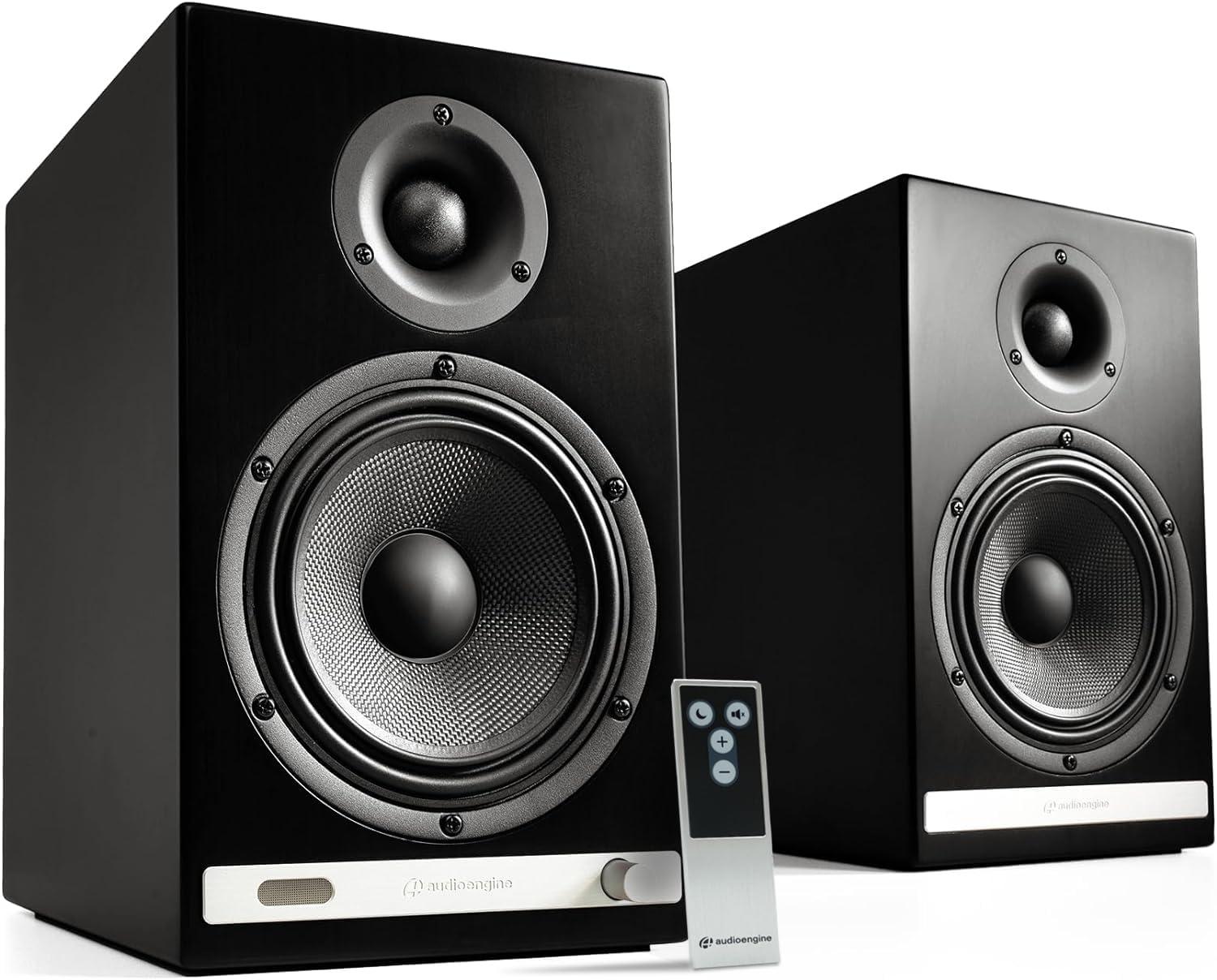 Audioengine Audioengine HD6 Black Powered Bookshelf Stereo Speakers and S8 Black Subwoofer with Remote