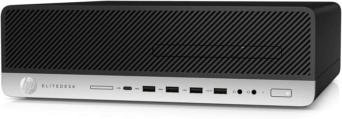 HP HP EliteDesk 800 G4 SFF Business Desktop PC with 24\"\" FHD Monitor, Intel Core i5-8500, 16 GB RAM DDR4, 256GB SSD,1TB HDD,Mouse&Keyboard,DVD,WiFi,BT,Windows 10 Pro, Black (Renewed)