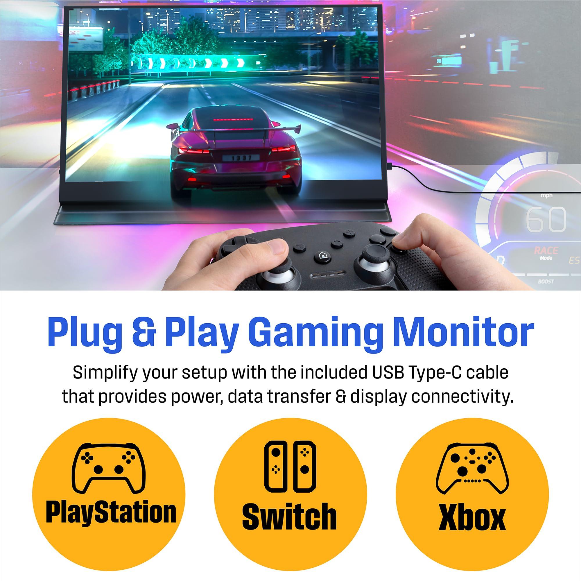 Westinghouse Westinghouse 15.6 Inch Portable Monitor for Laptop & Travel, 1080p, 60Hz, IPS Display, Full HD Screen with Magnetic Protective Cover, Built in Speakers, 1x Mini HDMI, 1x USB Type-C