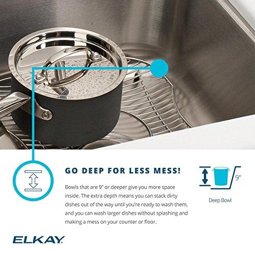 Elkay Elkay Lustertone ELUH211510DBG Single Bowl Undermount Stainless Steel Sink Kit