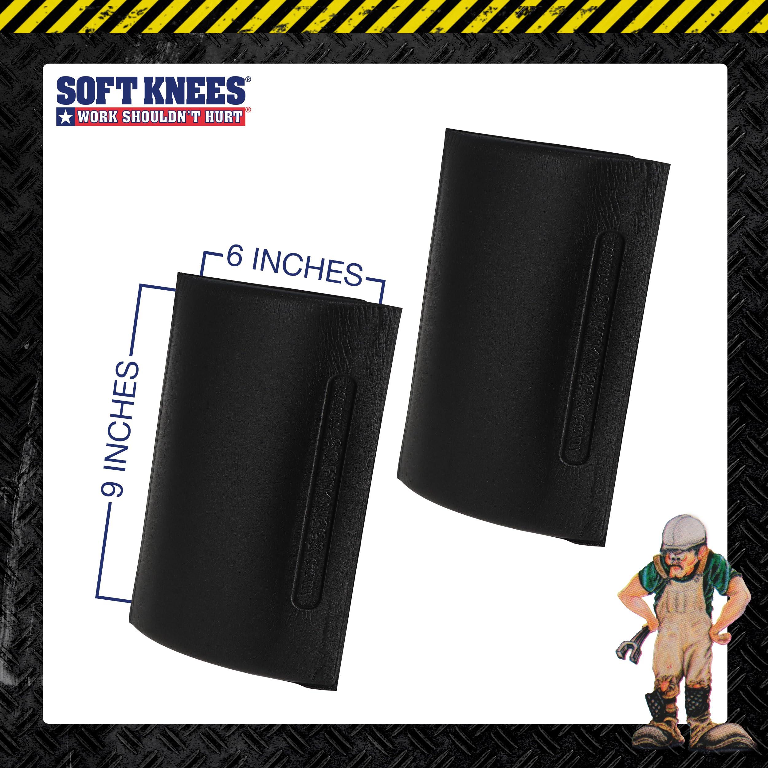Soft Knees Soft Knees No-Strap Knee Pads for Work, 6 x 9 Knee Pads for Men Construction | Knee Pad Inserts for Work Pants With Double Knee | Soft Work Knee Pads for Men Construction