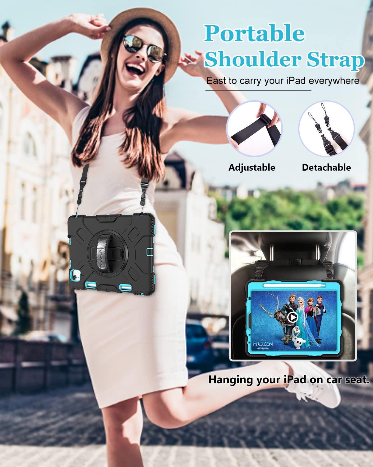 Miesherk STOCK (Get 2) iPad Air 5th/4th Generation 10.9 Inch Black + iPad Air 5th/4th Generation 10.9 Inch Mint Green