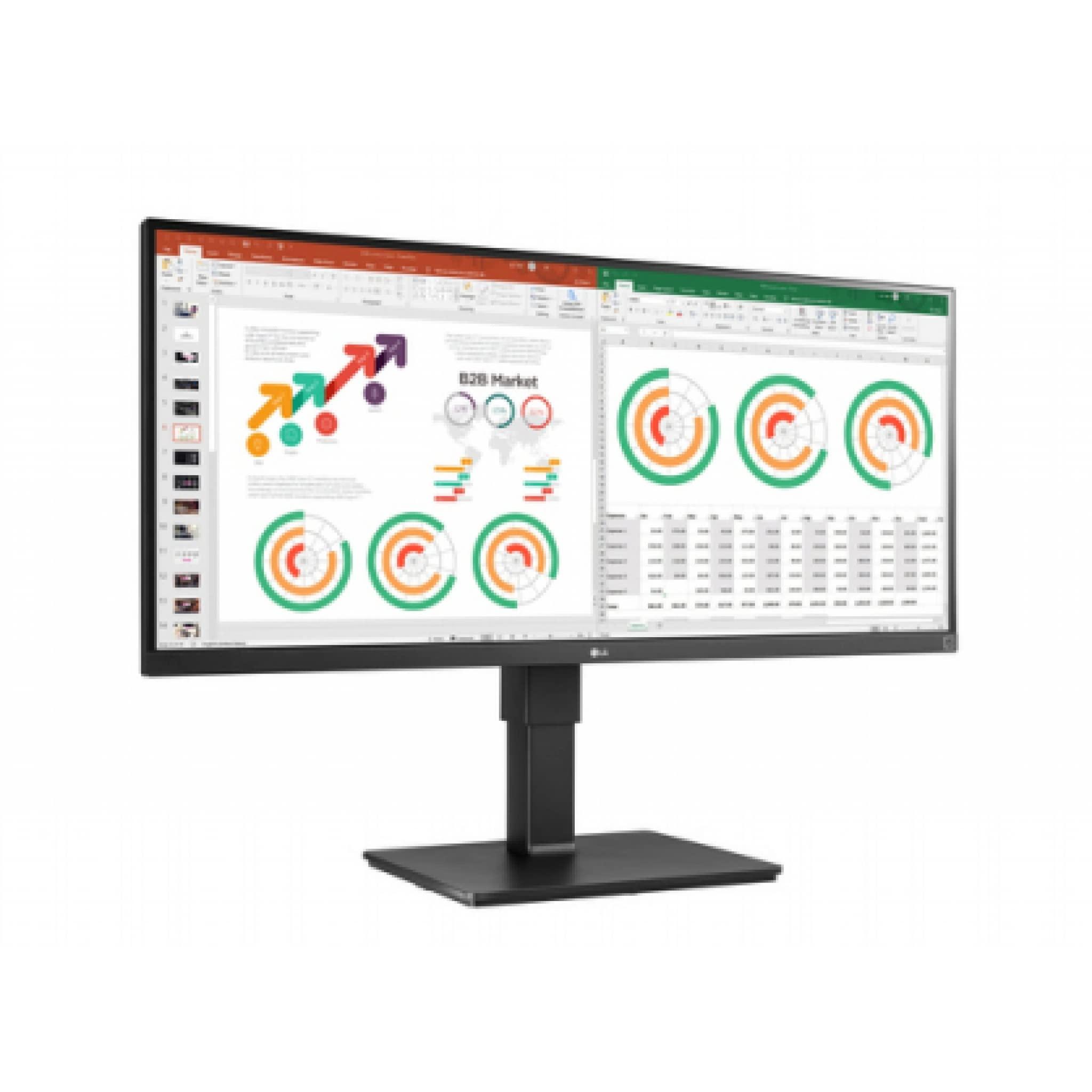 LG LG 34 34BN77C-B IPS QHD UltraWide Curved Monitor (3440x1440) with 21:9 Aspect Ratio, HDR10, sRGB 99% Color Gamut, Dual Controller & MaxxAudio,Black