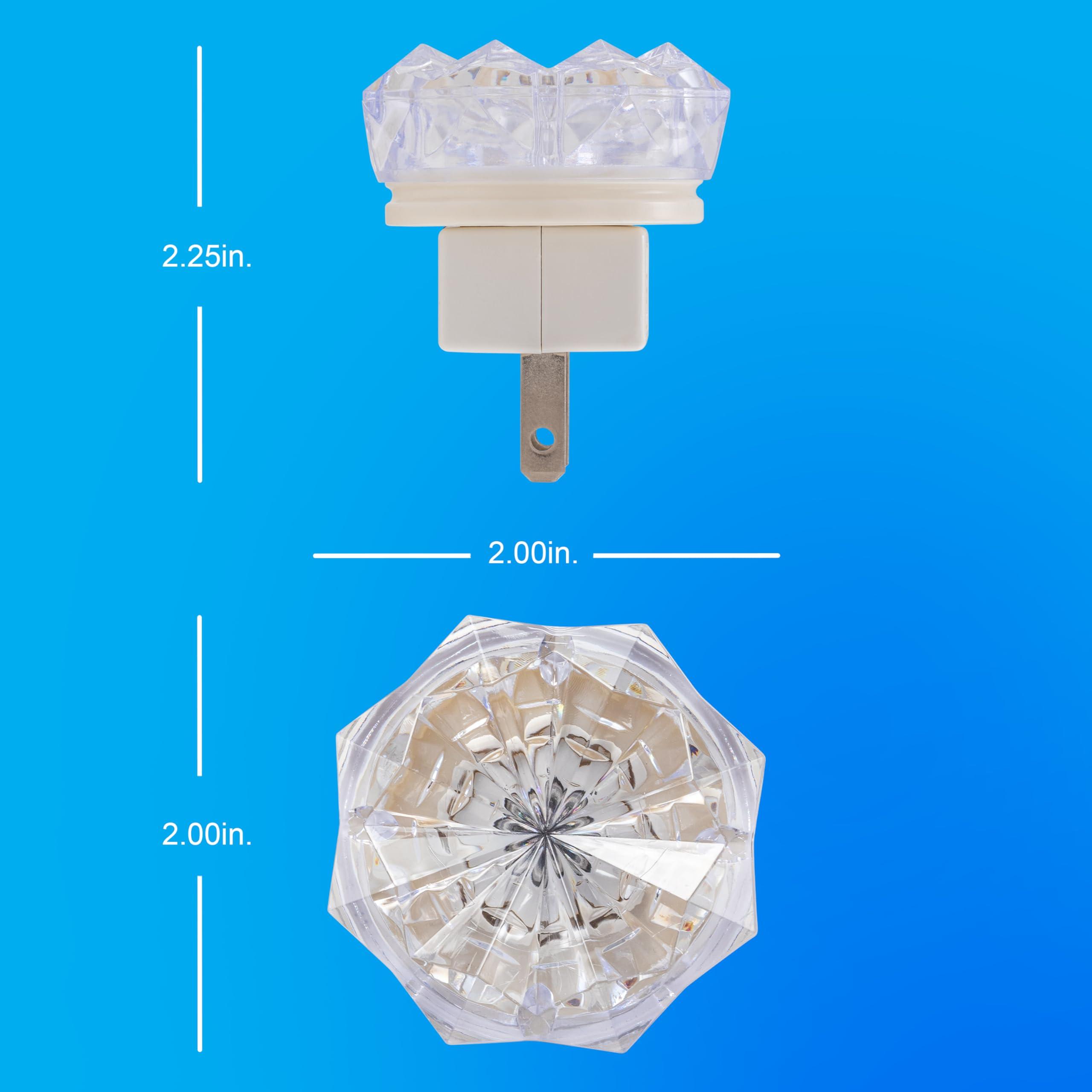 GE home electrical GE Jewel LED Night Light, Plug-in, Always on, Amber, UL-Certified, Energy Efficient, Ideal Nightlight for Bedroom, Bathroom, Nursery, Hallway, Kitchen, 11286, 2 Pack