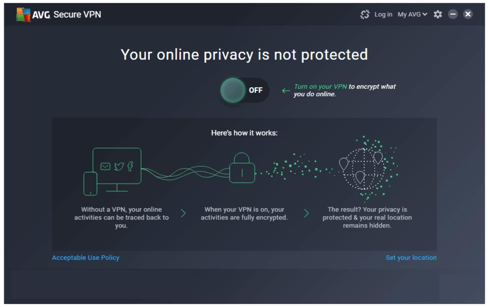 AVG AVG Secure VPN 1-Year / 10-Devices (Windows/Mac OS/Android/iOS)