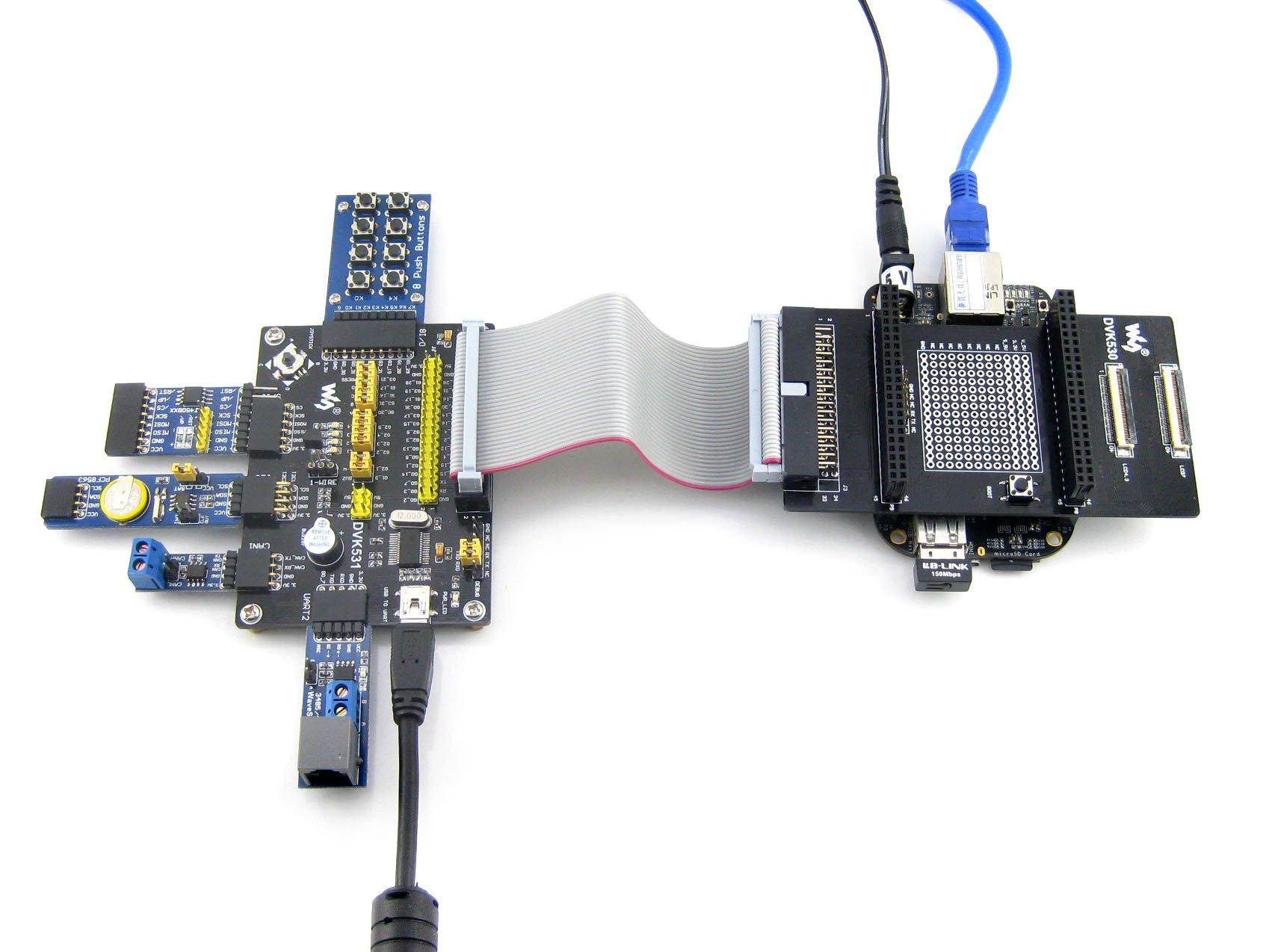 waveshare BB Black/BeagleBone Black Single Board Rev C 1GHz ARM Cortex-A8 512MB DDR3 4GB 8bit eMMC Board for Developers and Hobbyists