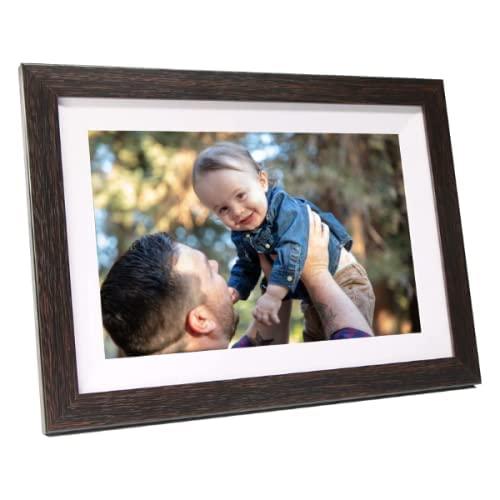 LuvLink LuvLink Digital Photo Frame! Brown Smart Frameo WiFi Connected Photo Frame - 10 inch, 1280x800, 16 GB. Send Photos to Your Loved Ones from Anywhere!