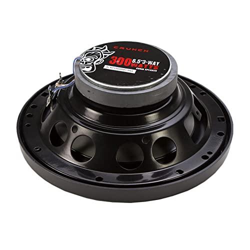 Crunch Crunch CS-65CXS 300 Watts 6.5-Inch Coax Shallow 4 Ohms CS Car Speakers, Black (4 Pack)