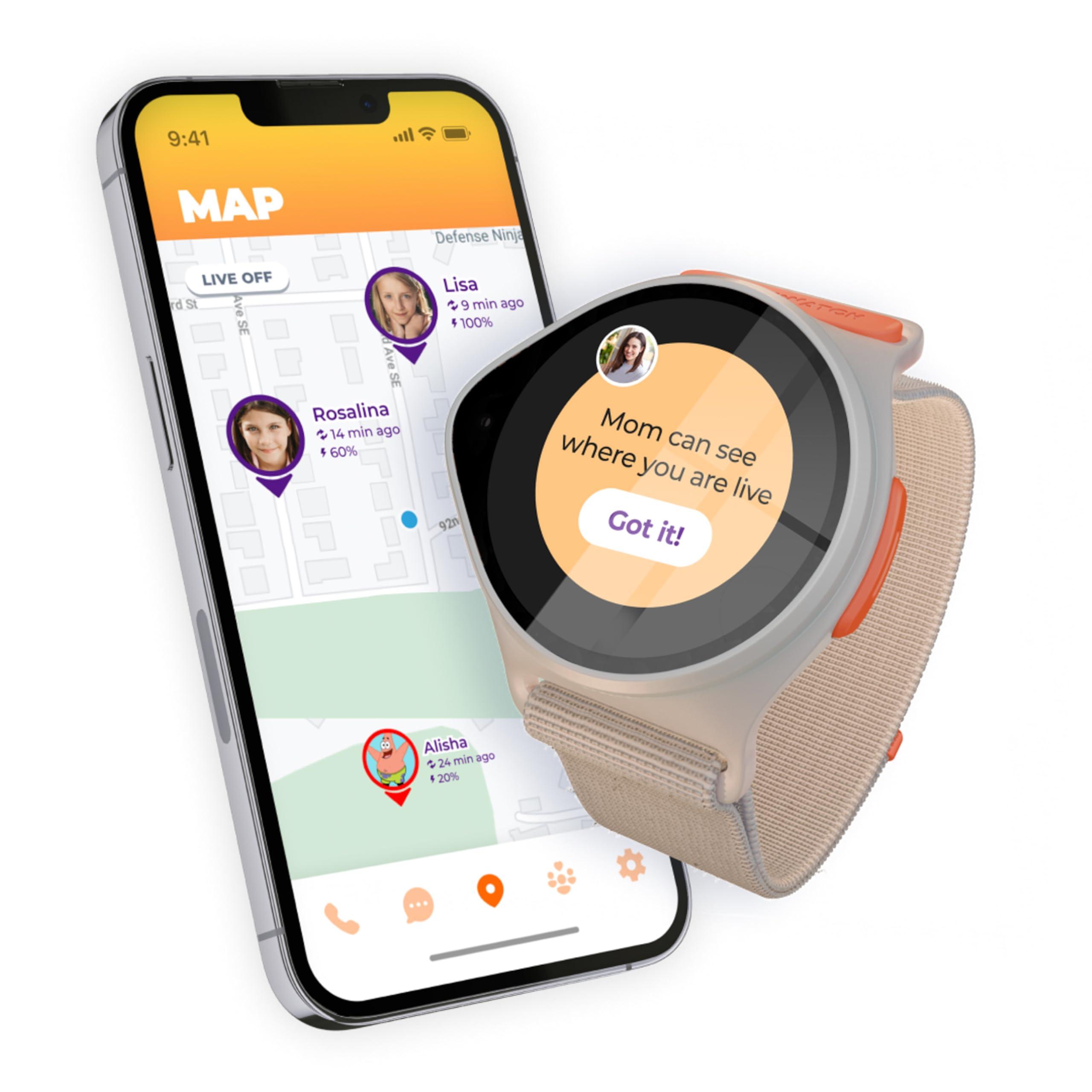 NIckwatch By Nickelodeon NIckwatch By Nickelodeon GPS Tracking Smartwatch with App, Chat & Call, Durable, SOS Call, Motion Games, Step Counter, School Mode & More! Endless Fun for All! Requires Data Plan-First Month Free