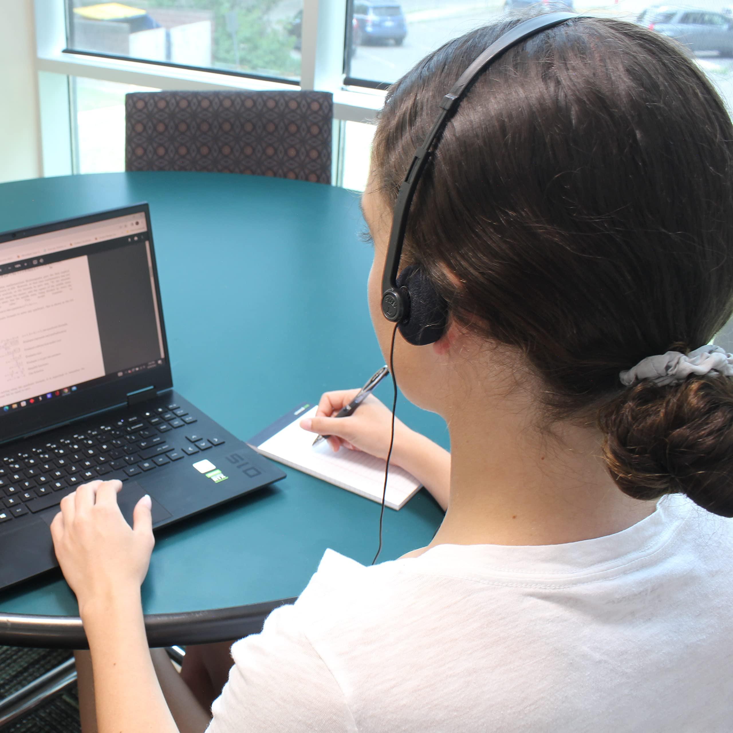 Soundnetic Soundnetic SN06 Bulk Headphones 25 Pack Disposable Stereo Limited Use Headphones, Black Affordable for Schools, Testing, Libraries