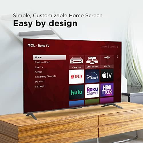 TCL TCL 50\" Class 4-Series 4K UHD HDR Smart Roku TV 50S455 2022, Black