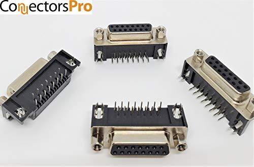 PC Accessories PC Accessories - Connectors Pro 10-Pack DB15 Female Right Angle PCB Mount Connector, 90 Degree D-Sub DR15 F 10-PK