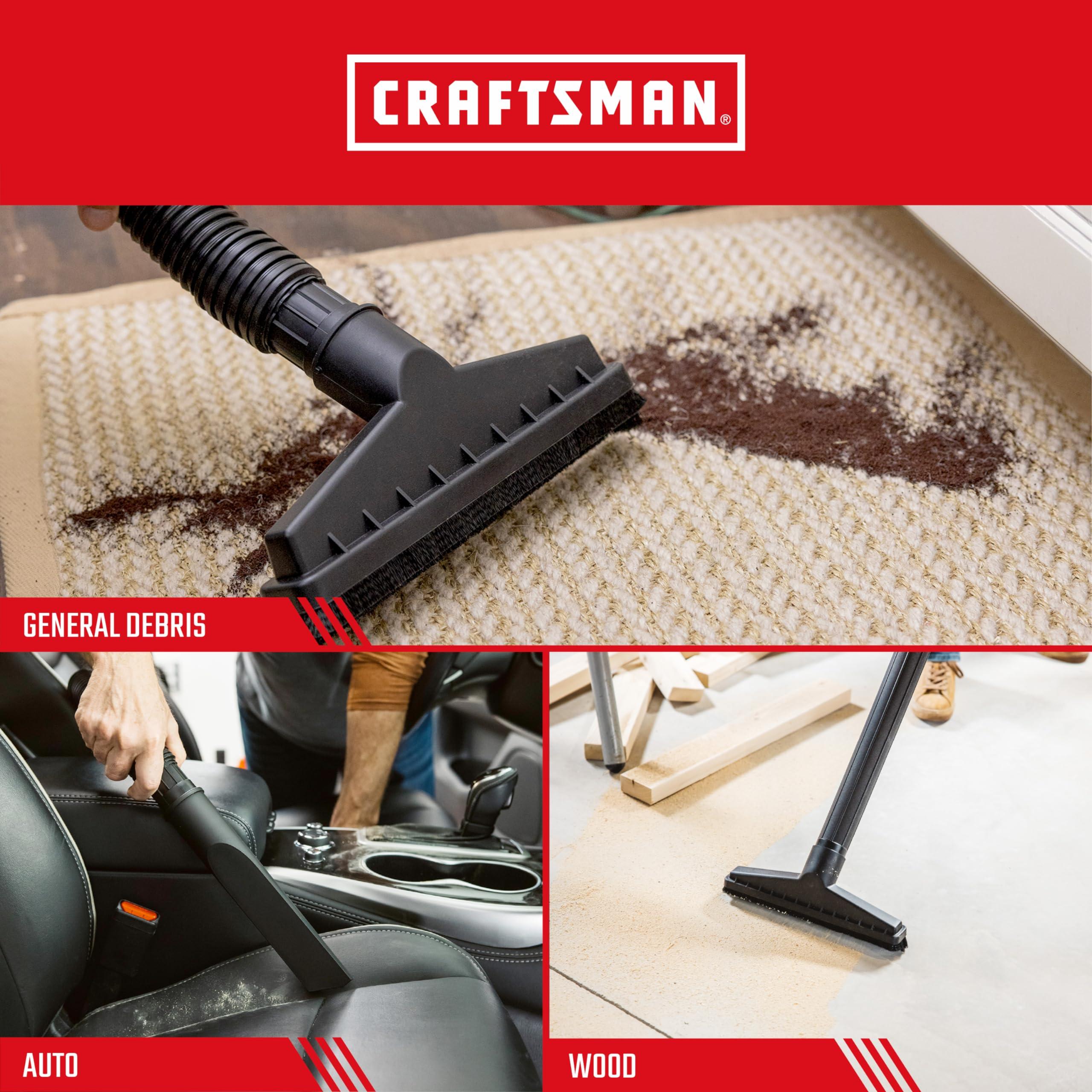 Craftsman CRAFTSMAN CMXZVBE38766 Dry Filters with Retaining Band Wet Dry Vac Replacement Vacuum Filter, Reusable Dry Only Filters for Most Shop Vac Branded Shop Vacuums, 3-Pack