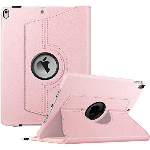 Fintie Fintie Rotating Case for iPad Air (3rd Gen) 10.5" 2019 / iPad Pro 10.5" 2017 with Built-in Pencil Holder - 360 Degree Rotating Stand Protective Cover, Auto Sleep / Wake (Rose Gold)