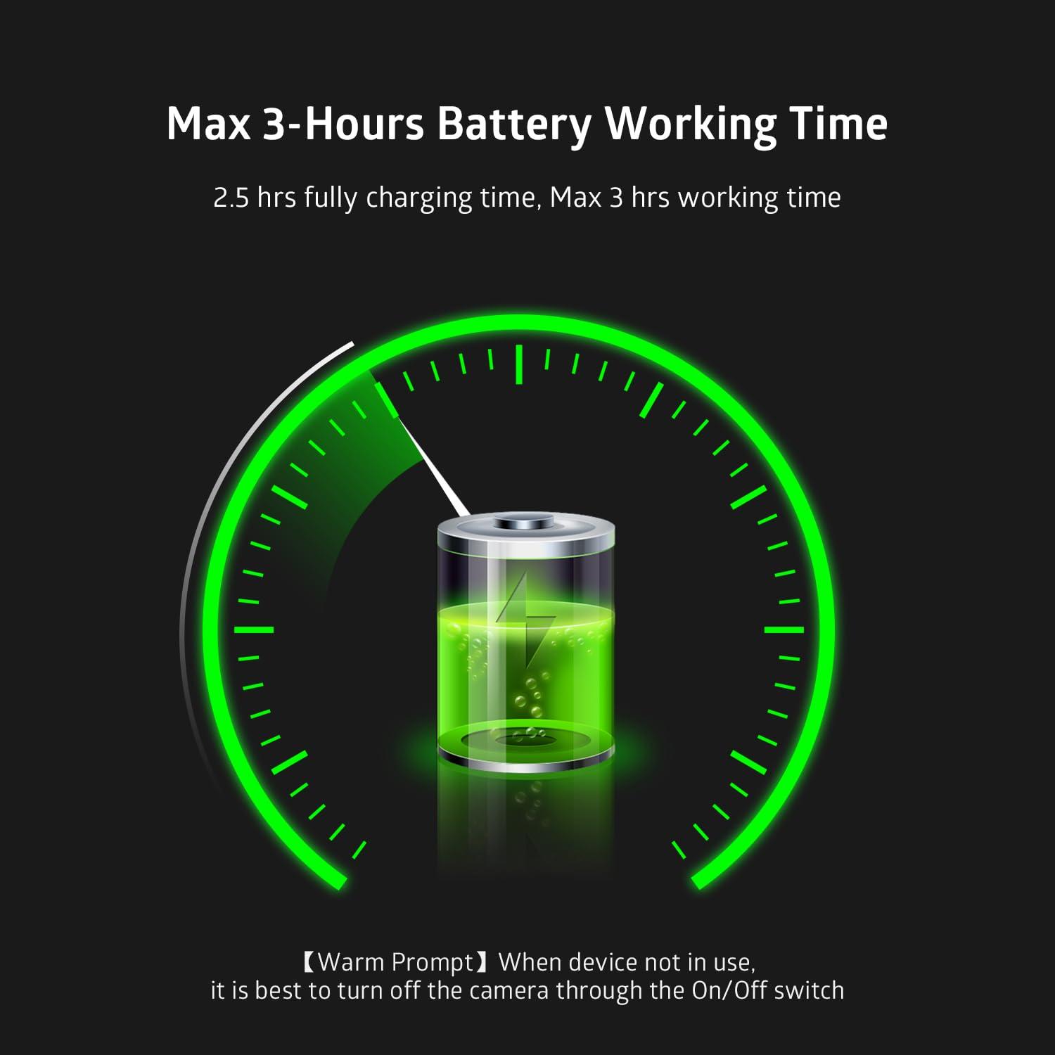 TOALLIN TOALLIN 1080P HD Wireless Webcam for PC, Built-in Noise-Canceling Microphone, Wireless Computer Camera for Video Conferencing, Live Streaming and Online Video Calls