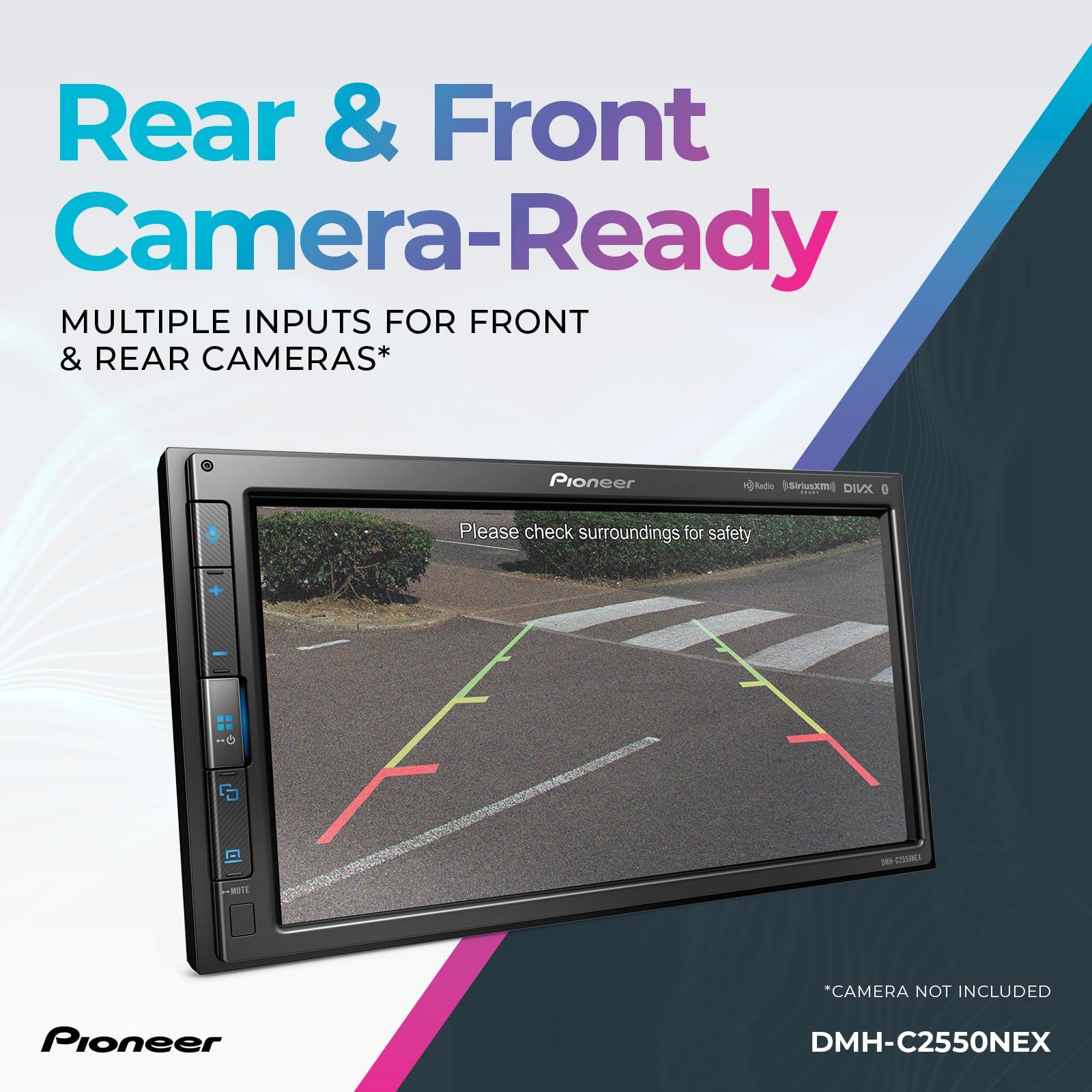 PIONEER Pioneer DMH-C2550NEX Digital Multimedia Receiver With Wired Apple CarPlay and Android Auto, 6.8\" Capacitive Touchscreen, Double-DIN, Built-In Bluetooth, Amazon Alexa via App, Backup Camera Compatible