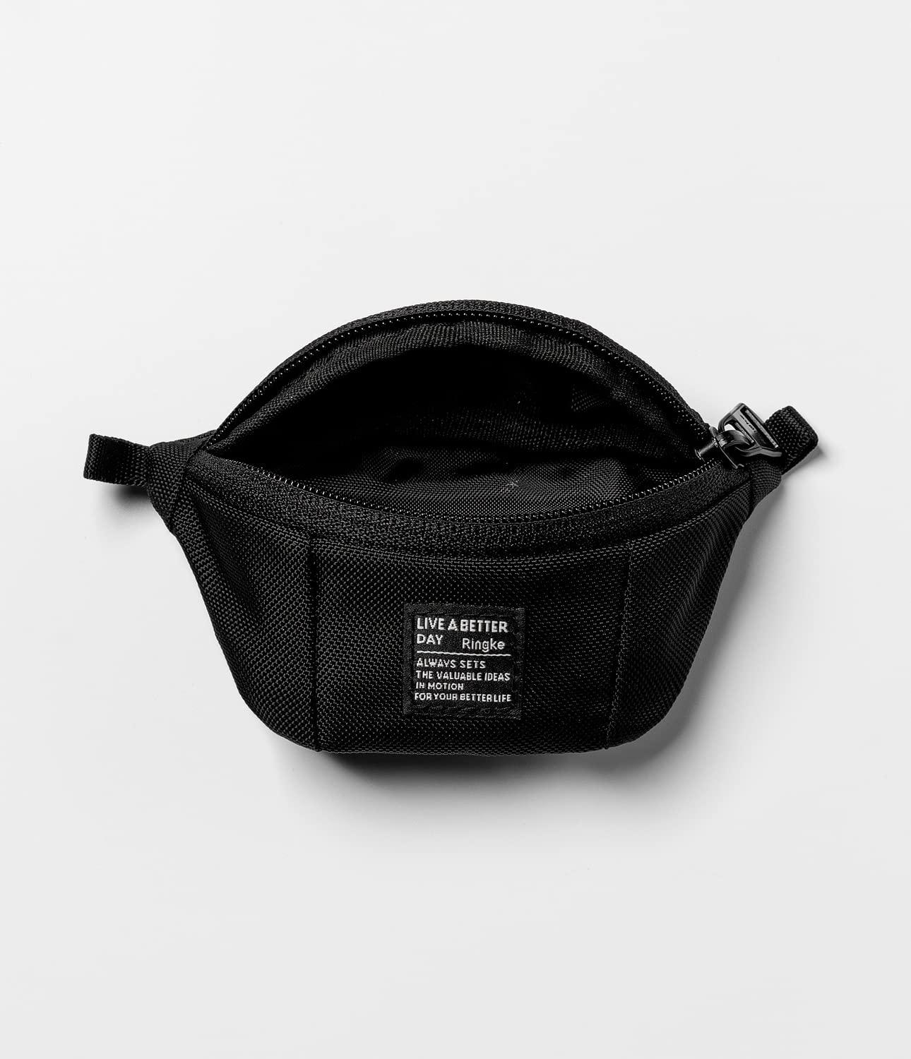 Ringke Ringke Mini Pouch Sling Bag, Small Bag for Universal Wireless Ear Buds, Durable Waterproof Keychain Accessories Compatible with AirPods Pro 2nd Generation and AirPods 4 Case - Black