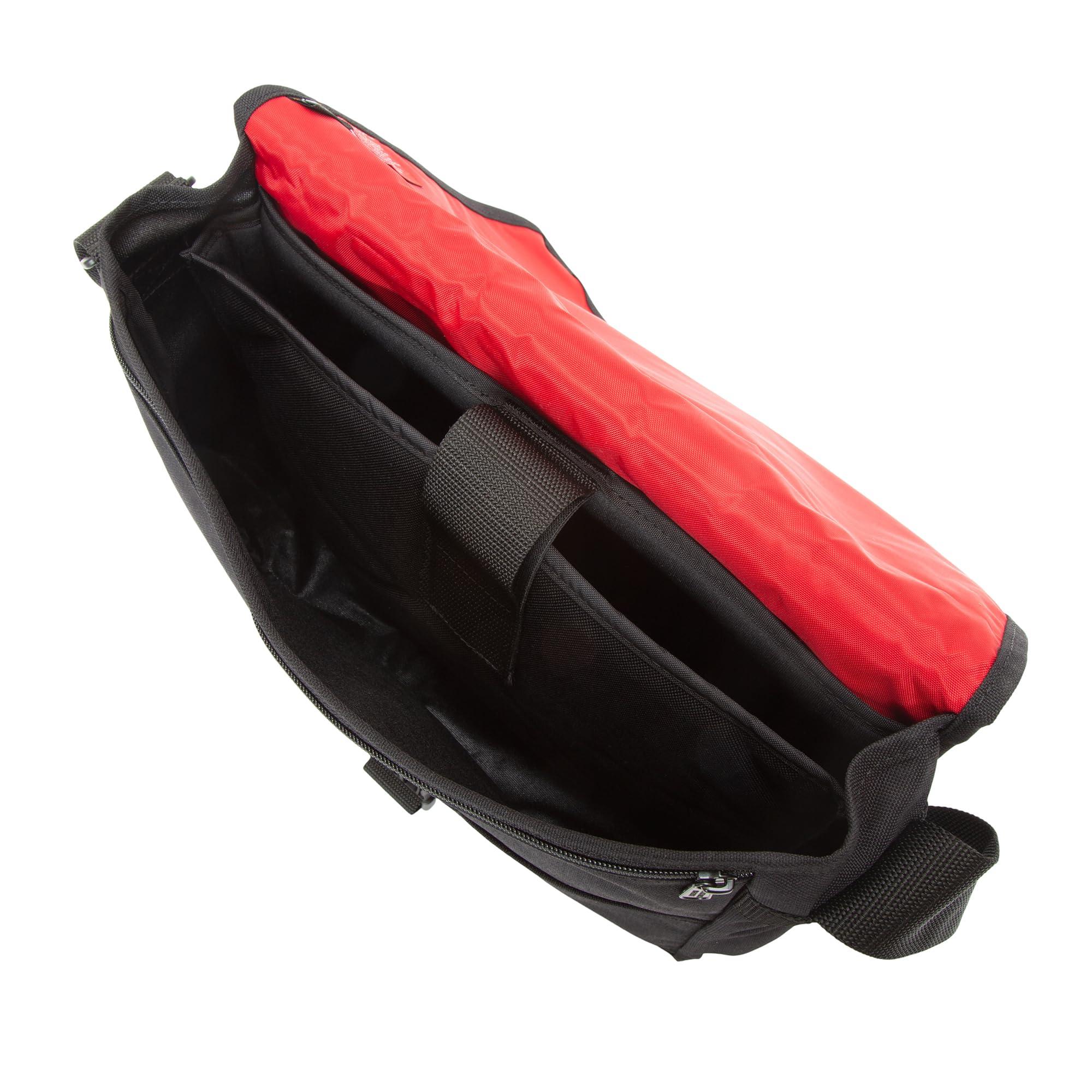 Manhattan Portage Manhattan Portage Deluxe Computer Bag 13 Inch Padded Laptop Sleeve Spacious Compartment Attach To Rolling Luggage Water Resistant Cordura (Black)