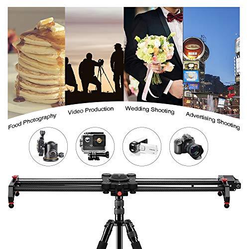 GVM Great Video Maker GVM Motorized Camera Slider, 48"/120CM Carbon Fiber Camera Slider with Time-Lapse Photography, Automatic Round Trip, Tracking Shooting and 120 Degree Panoramic Shooting, with Remote Controller