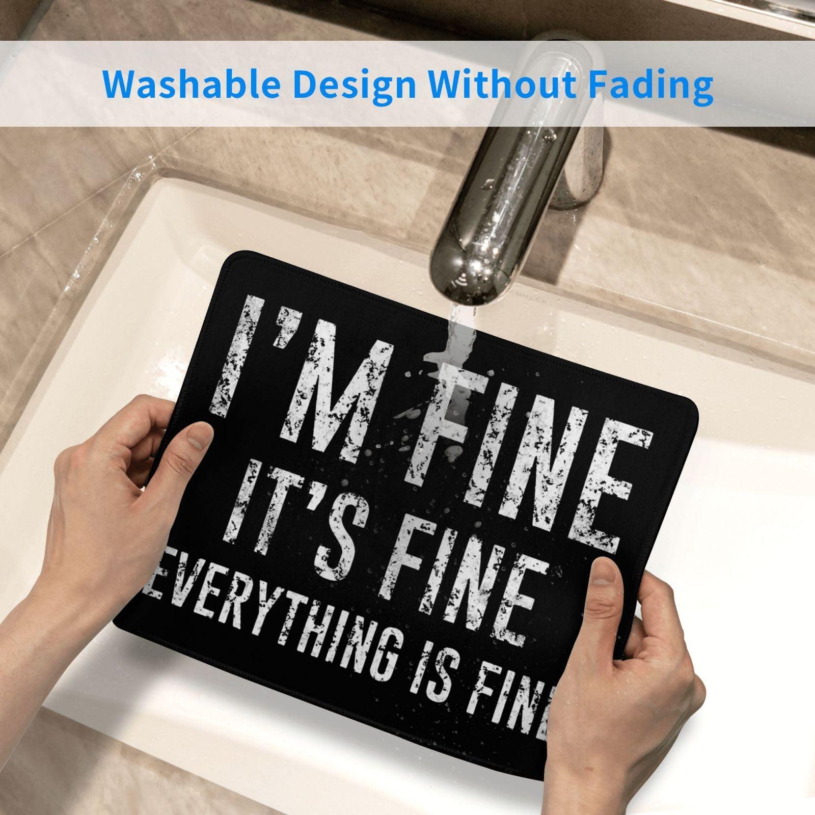 NUSDB I'm Fine It's Fine Everything is Fine Mouse Pad Office Products and Gaming Mousepad for Laptop, Computer and PC