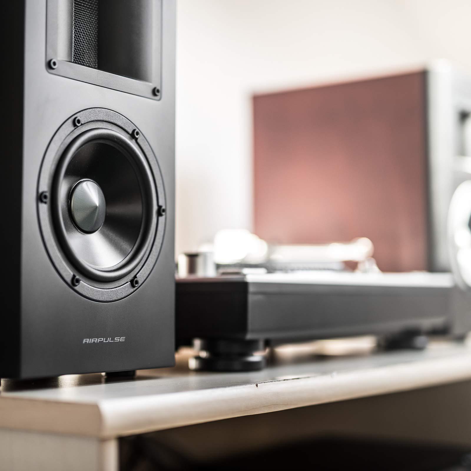 Airpulse Airpulse A200 Active Speaker System Built-in Amplifier Optical, Coaxial, Bluetooth 4.0 aptX, and RCA Inputs - Pair