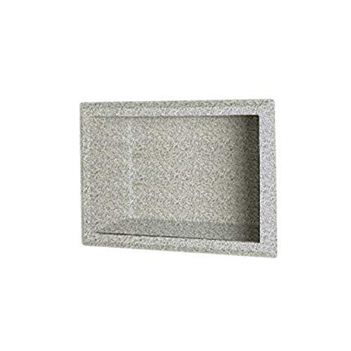 Swan Swan AS01075.042 Solid Surface Single Shower Shelf, 4.125" L x 7.5" H x 10.75" H, Gray Granite