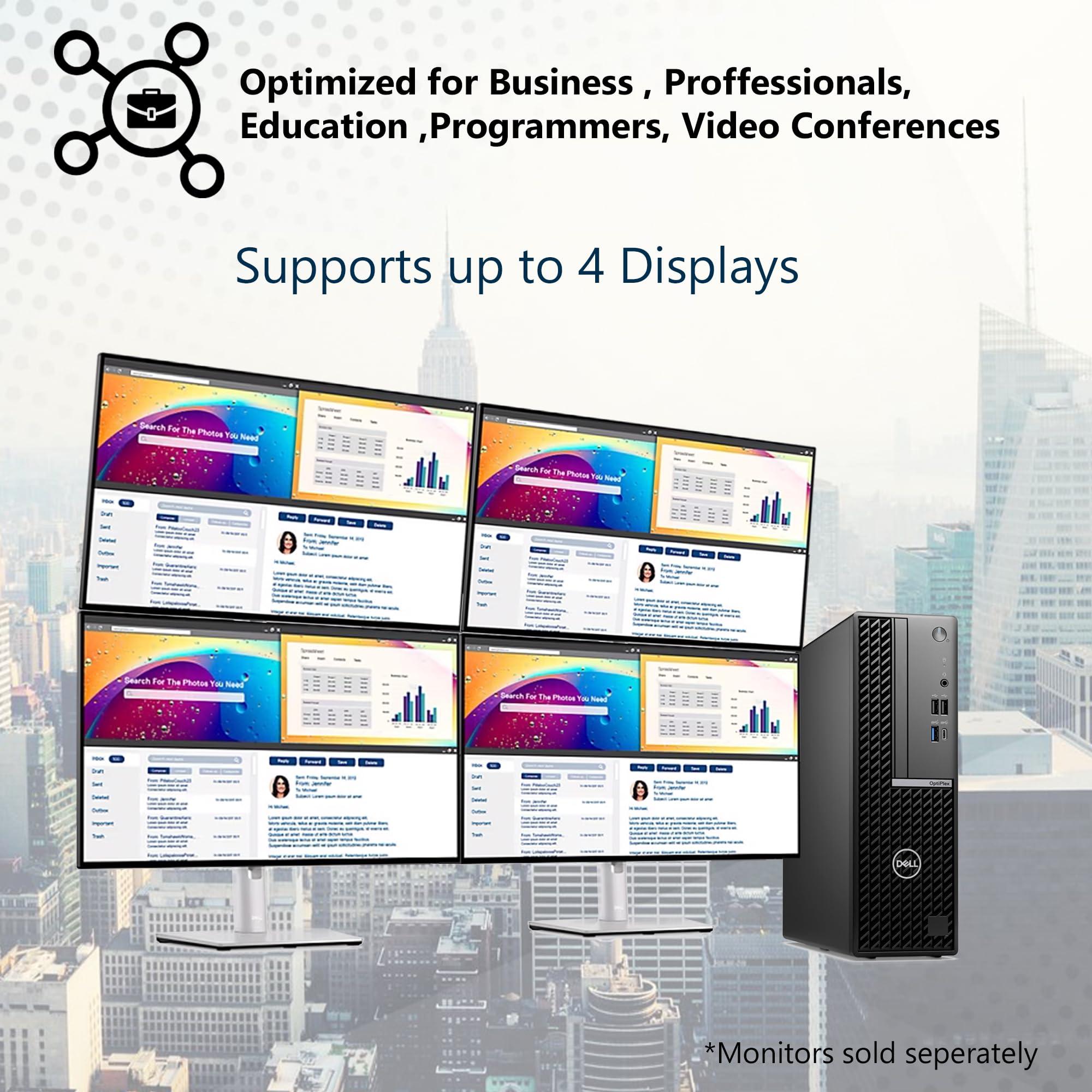 Oemgenuine Dell Optiplex 7020 7000 SFF Intel i5-14500 (14 Cores, Beats Intel i7-13700T), 16GB DDR5, 256GB NVMe, RJ-45, DP Port, HDMI, Wired KB & Mouse, W11P, 3YR, Business Desktop