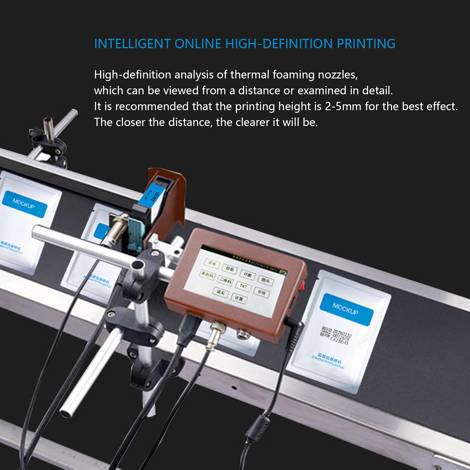 DirectNine Basics DirectNine Basics Inkjet Coding Machine for Text QR Code/Barcode/Batch Number/Label/Image/Date Printer with Touch Screen - Industrial Inkjet Printer, Online Coding Machine, 12.7mm