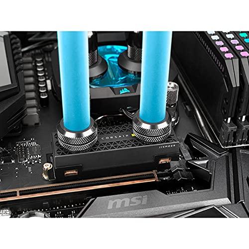 Corsair Corsair MP600 PRO Hydro X Edition 2TB M.2 NVMe PCIe x4 Gen4 SSD (Up to 7,000MB/sec Sequential Read & 6,550MB/sec Sequential Write Speeds, High-Speed Interface, Hydro X Series XM2 Water Block) Black