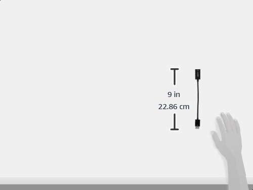 Amazon Basics Amazon Basics DisplayPort (4k@60Hz) to HDMI Female Converter (Not Compatible with a USB Port), Black, 9.25 x 0.87 x 0.47 in