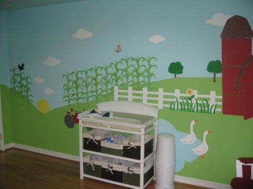 My Wonderful Walls Cloud Stencil for Painting Clouds in a Nature Themed Mural