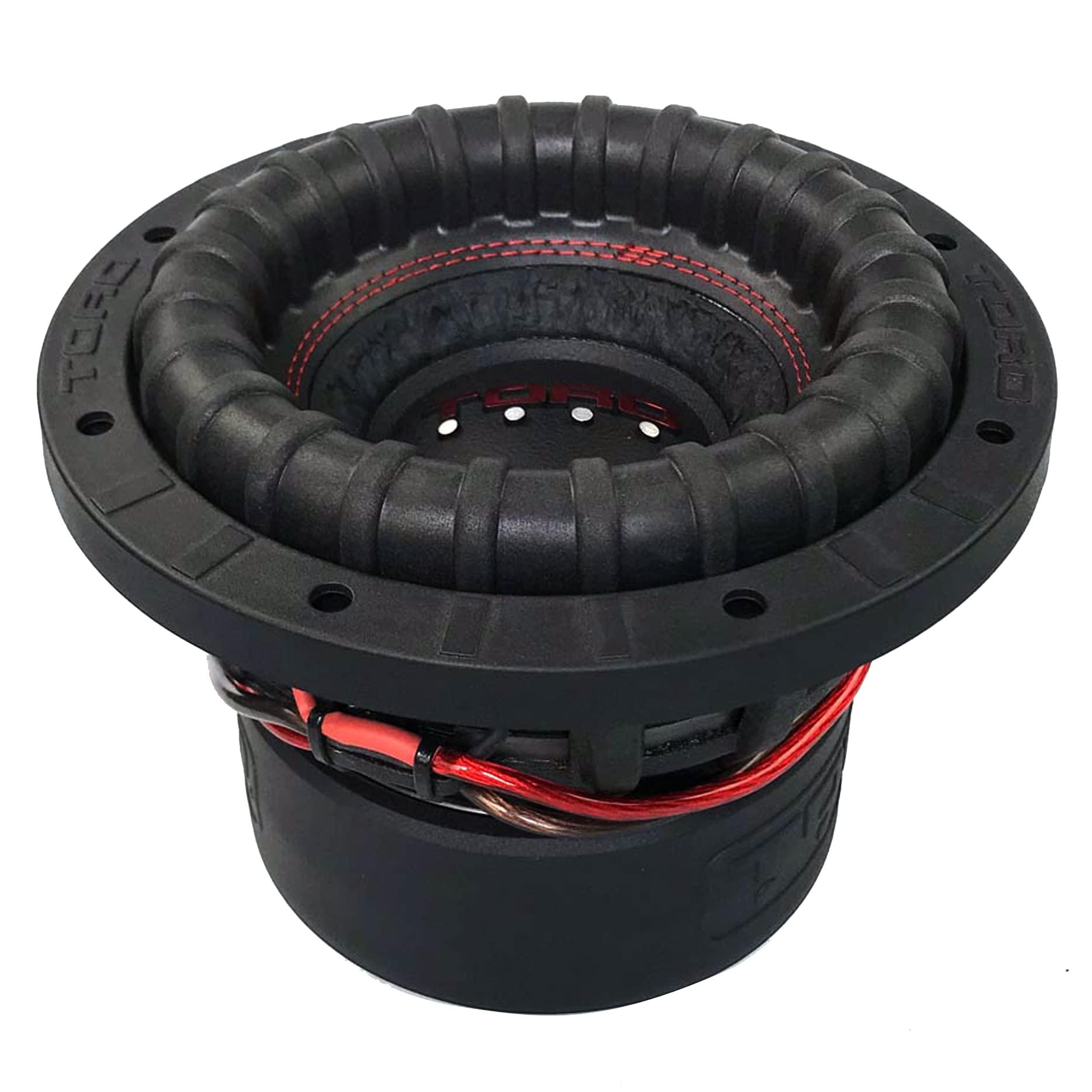 TORO TECH TORO TECH FORCE 8, 8 Inch 800 Watts RMS 1600 Watts MAX Dual 4 Ohm 2.5 Inch Voice Coil, 8 Car Audio Subwoofer for Cars, Trucks, Jeeps, Boats, Off Road with Hard Hitting Bass (Sold As Each)