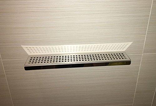 Royal Drains SereneDrains Stainless Steel Rectangular Bathroom Shelf Traditional Square 24” Polished Chrome Wall Mount Shower Shelf for Bathroom Kitchen Hardware Included