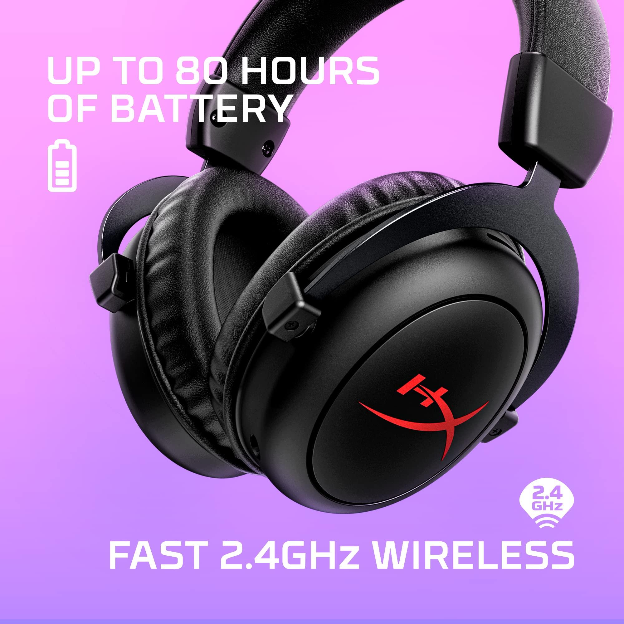 HyperX HyperX Cloud II Core Wireless - Gaming Headset for PC, DTS Headphone:X Spatial Audio, Memory Foam Ear Pads, Black