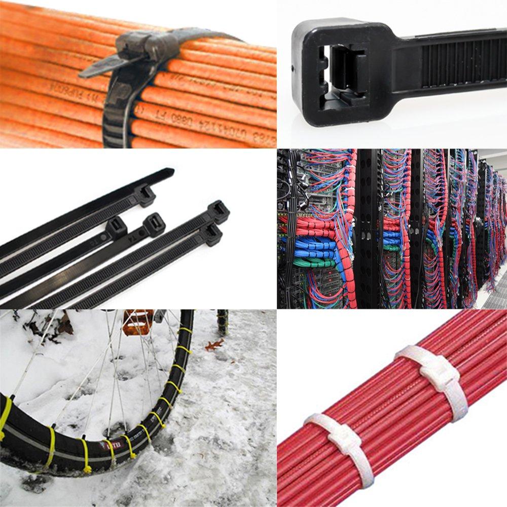 Flurhrt Cable Zip Ties Heavy Duty 26 Inch, Strong Large Black Zip Ties with 200 Pounds Tensile Strength, 50 Pieces, Long Durable Nylon Black tie wraps, Indoor and Outdoor UV Resistant, Quality Cable Ties