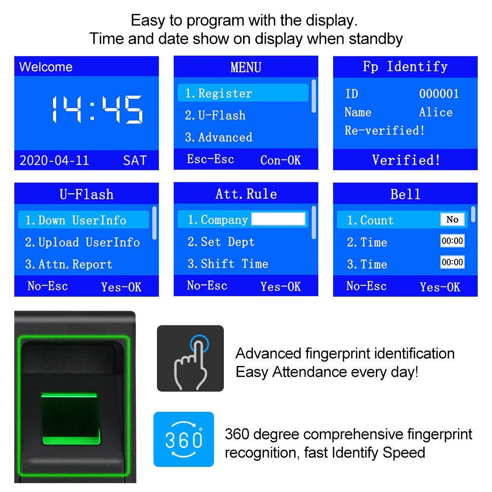 LIBO Smart Home LIBO Complete RFID Access Control System Fingerprint Access Controller Keypad, DC12V / 3A Power Supply Transformer, Electronic Bolt Lock with Exit Button, 125KHz ID Keyfobs for All Type of Doors