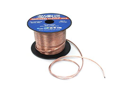 Absolute Absolute USA SWH16250 16 Gauge Car Home Audio Speaker Wire Cable Spool 250'