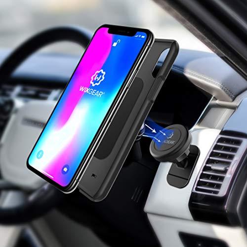 WixGear WixGear Magnetic Mount, Universal Stick-On Dashboard Magnetic Car Mount Holder, for Cell Phones and Mini Tablets with Fast Swift-snap Technology, Magnetic Cell Phone Mount