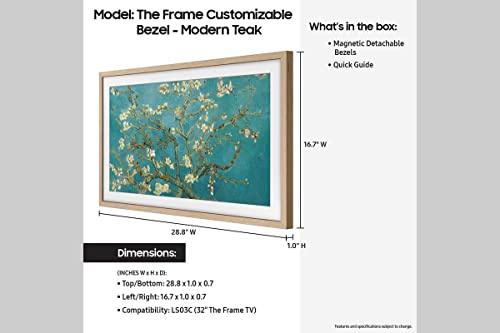 SAMSUNG SAMSUNG 32 The Frame TV Customizable Bezel, Magnetic, Quick and Easy Installation, 2023, VG-SCFC32TKBZA, Modern Teak