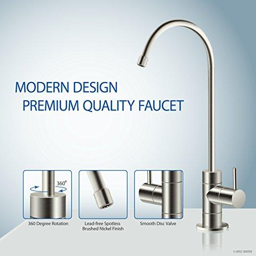 APEC Water Systems APEC Water Systems Essence ROES-UV75 Top Tier Violet Sterilizer 75 GPD 6 Stage Ultra Safe Reverse Osmosis Drinking Water Filter System, Plastic UV Housing, White