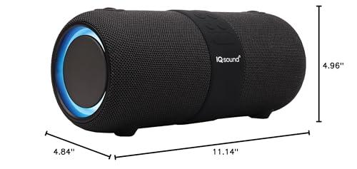 Supersonic Supersonic IQ Sound IQ-2323BT 2 x 3-Inch Portable Bluetooth Fabric Speaker with TWS, Voice Control, Clear Sound, RGB Lights, Water Resistance, FM Radio, and USB/AUX Inputs - Perfect for Any Event