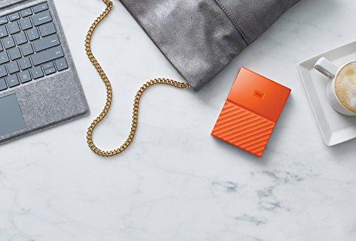 Western Digital WD 3TB Orange My Passport Portable External Hard Drive - USB 3.0 - WDBYFT0030BOR-WESN