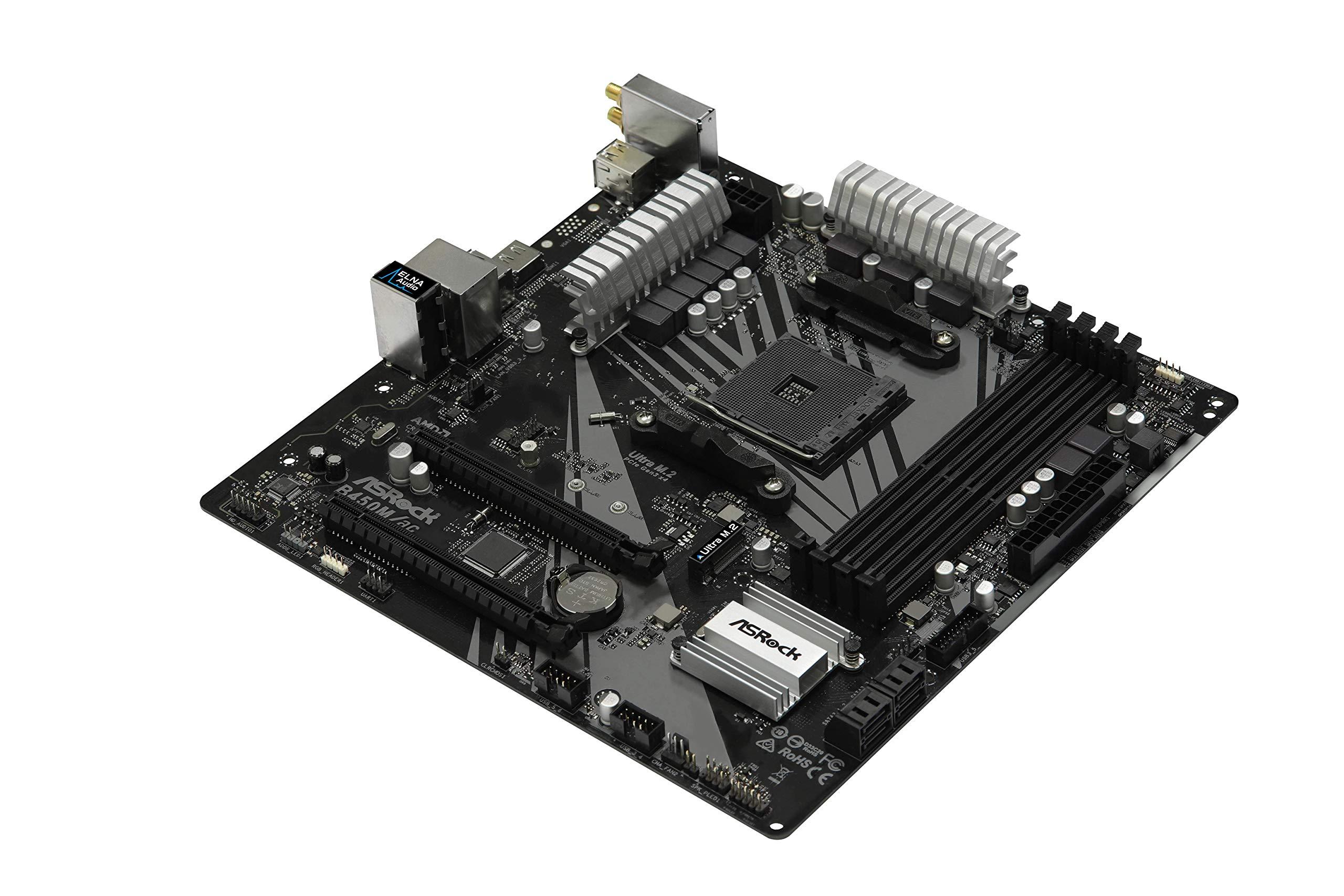 ASRock Asrock B450M/AC AM4 B450 Motherboard