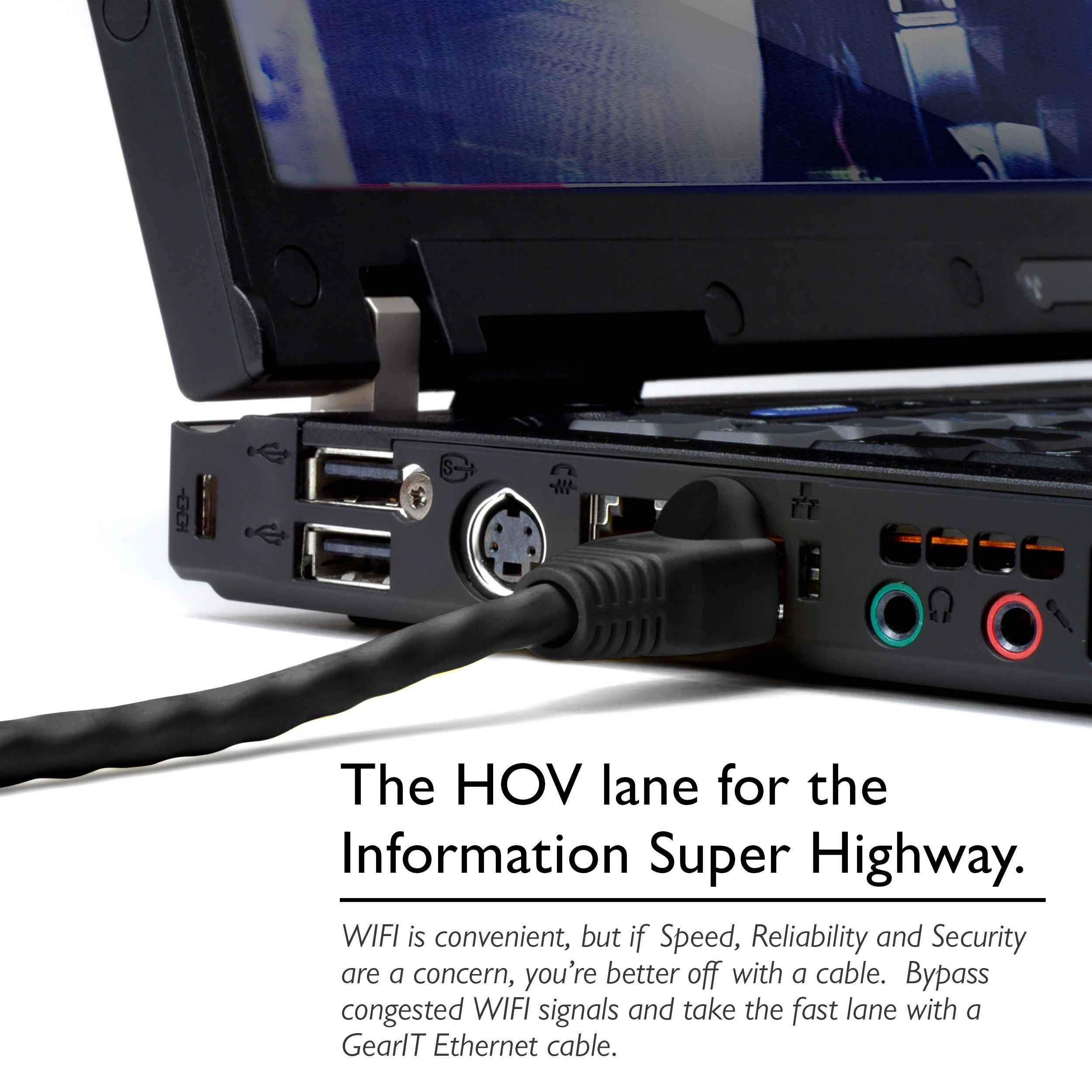 GearIT GearIT 16-Pack, Cat5e Ethernet Patch Cable 0.5 Feet - Snagless RJ45 Computer LAN Network Cord, Black