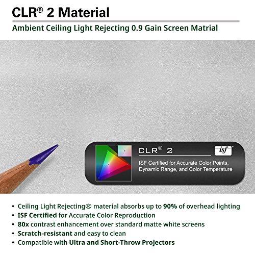 Elite Screens Elite Screens Aeon CLR2, 123-Inch ALR Projector Screen, Edge-Free Fixed Frame, 90% Ambient Light Rejecting, Grey Screen for UST & Short Throw ProjectorsIndoor Movie & Home Theater Screen, AR123H-CLR2
