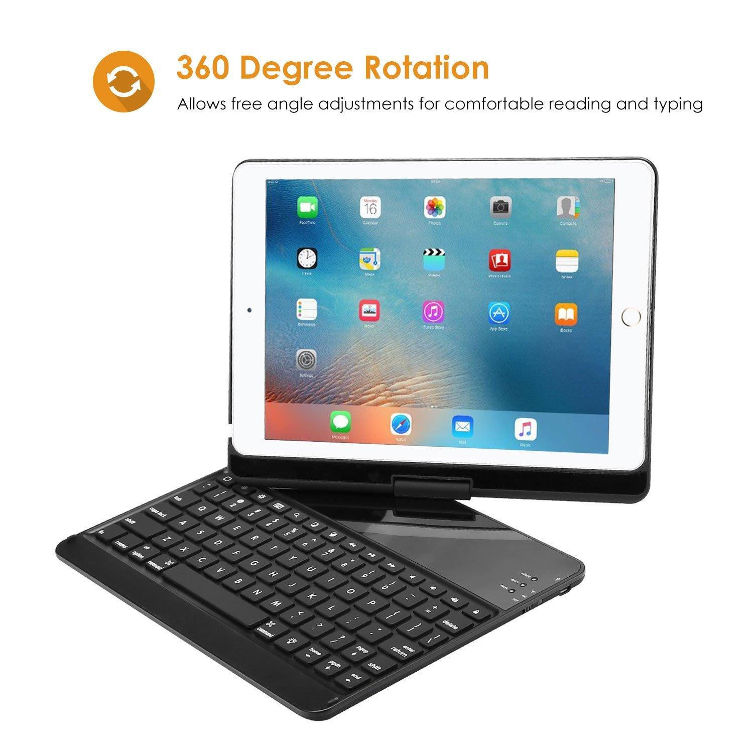 ProCase Keyboard Case Bundle with Rugged Case for iPad 9.7 Inch 5th 6th Gen/iPad Air 2 / iPad Pro 9.7
