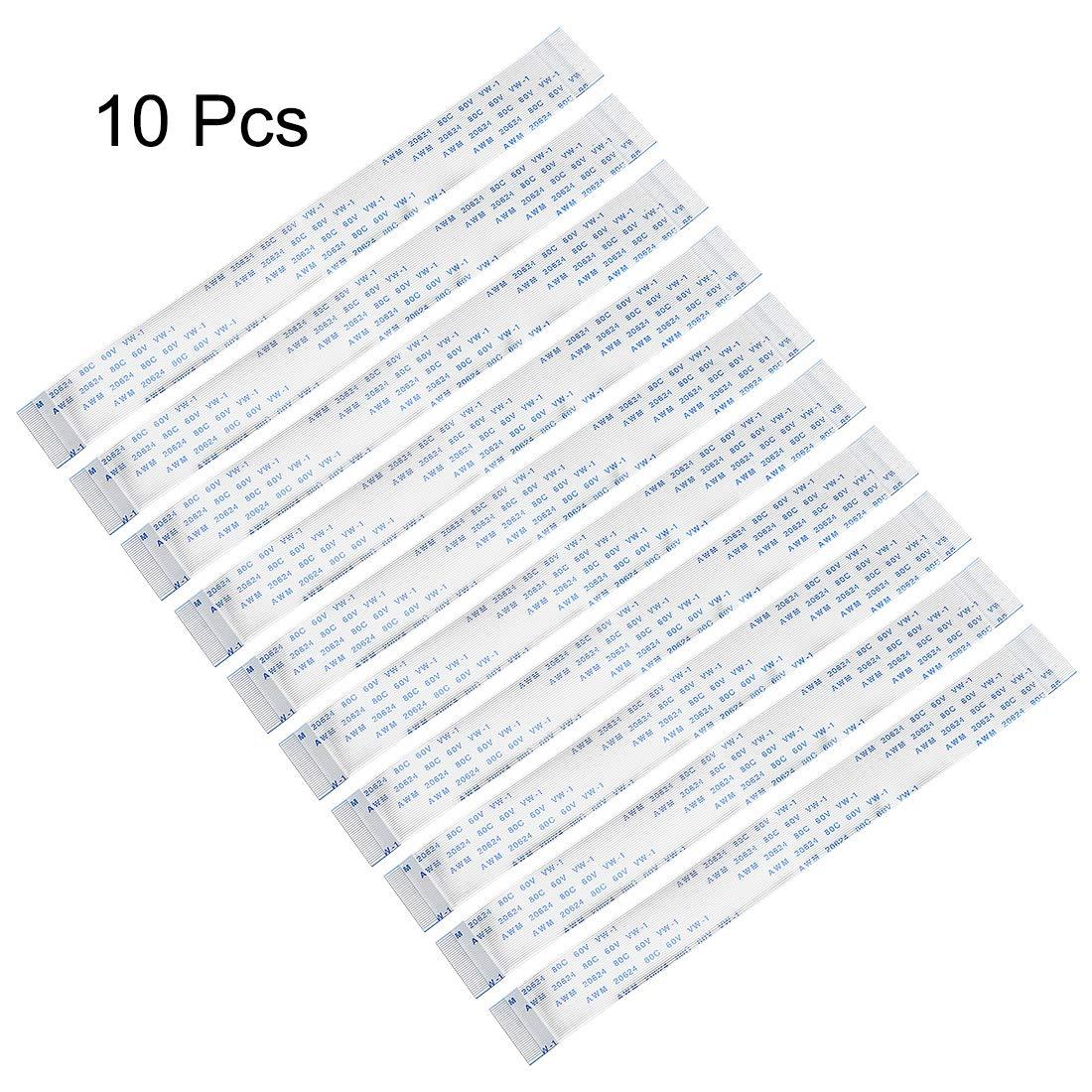 uxcell uxcell Flexible Flat Cable, 32 Pins 0.5mm Pitch 150mm FPC FFC Flexible Ribbon Cable for LCD TV Car Audio DVD Player Laptop 10Pcs (A Type)
